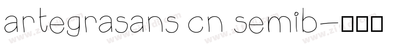 artegrasans cn semib字体转换